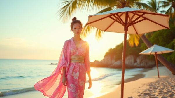 Choisissez le kimono de plage femme pour un été stylé
